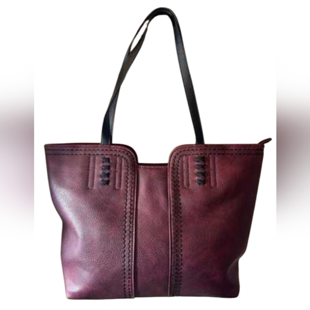 Montana West Rare Dalihla Red Leather Tote Hobo Satchel Bag